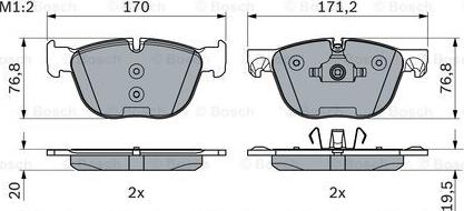 BOSCH 0 986 494 191 - Bremžu uzliku kompl., Disku bremzes www.autospares.lv