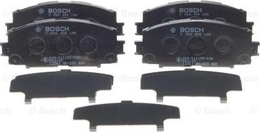 BOSCH 0 986 494 198 - Тормозные колодки, дисковые, комплект www.autospares.lv