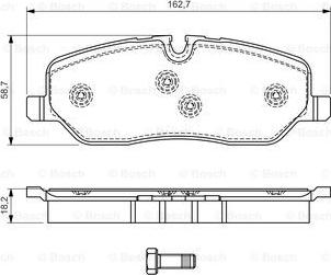 BOSCH 0 986 494 147 - Bremžu uzliku kompl., Disku bremzes www.autospares.lv