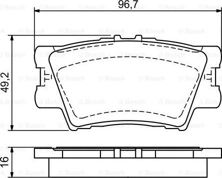 BOSCH 0 986 494 154 - Bremžu uzliku kompl., Disku bremzes www.autospares.lv