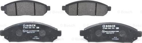 BOSCH 0 986 494 151 - Bremžu uzliku kompl., Disku bremzes www.autospares.lv