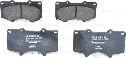 BOSCH 0 986 494 153 - Brake Pad Set, disc brake www.autospares.lv