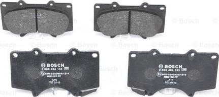 BOSCH 0 986 494 153 - Brake Pad Set, disc brake www.autospares.lv