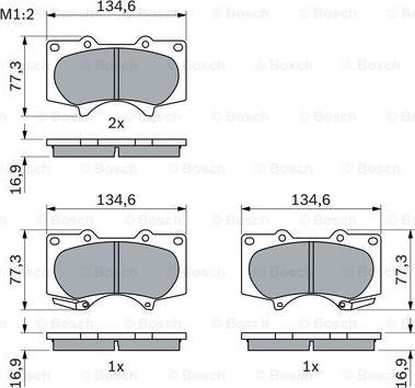 BOSCH 0 986 494 153 - Bremžu uzliku kompl., Disku bremzes autospares.lv