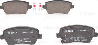 BOSCH 0 986 494 160 - Bremžu uzliku kompl., Disku bremzes www.autospares.lv