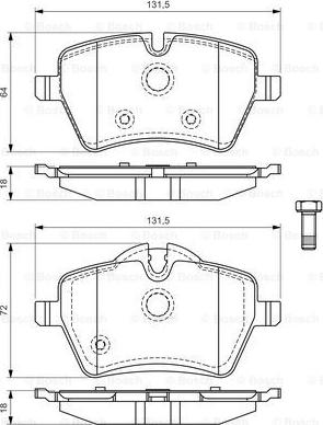 BOSCH 0 986 494 168 - Bremžu uzliku kompl., Disku bremzes www.autospares.lv