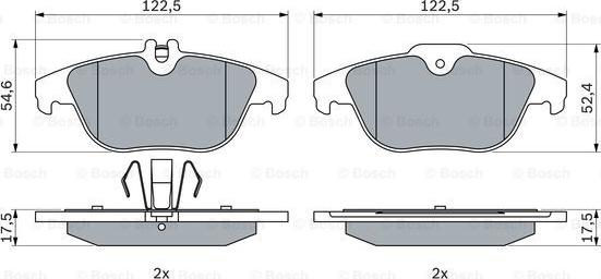 BOSCH 0 986 494 162 - Bremžu uzliku kompl., Disku bremzes www.autospares.lv