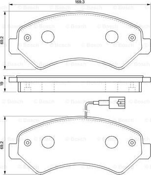 BOSCH 0 986 494 109 - Bremžu uzliku kompl., Disku bremzes autospares.lv