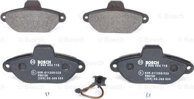 BOSCH 0 986 494 115 - Тормозные колодки, дисковые, комплект www.autospares.lv