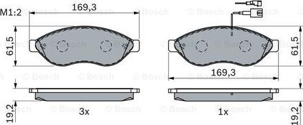 BOSCH 0 986 494 111 - Bremžu uzliku kompl., Disku bremzes www.autospares.lv