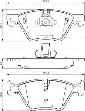 BOSCH 0 986 494 118 - Bremžu uzliku kompl., Disku bremzes autospares.lv