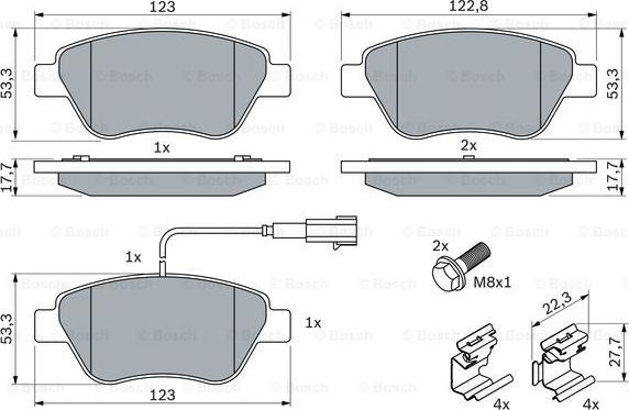 BOSCH 0 986 494 113 - Brake Pad Set, disc brake www.autospares.lv