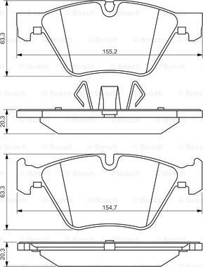 BOSCH 0 986 494 117 - Bremžu uzliku kompl., Disku bremzes www.autospares.lv