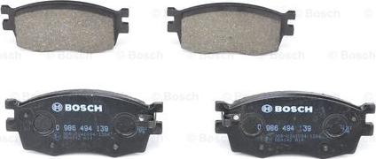 BOSCH 0 986 494 139 - Bremžu uzliku kompl., Disku bremzes www.autospares.lv