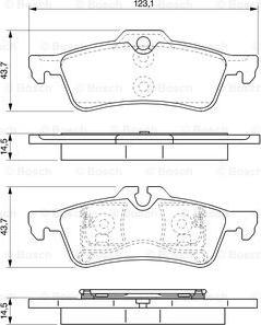 BOSCH 0 986 494 130 - Тормозные колодки, дисковые, комплект www.autospares.lv