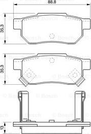 BOSCH 0 986 494 128 - Тормозные колодки, дисковые, комплект www.autospares.lv