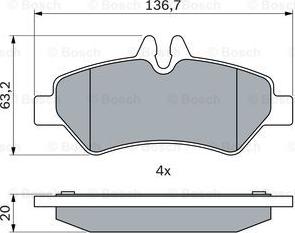 BOSCH 0 986 494 123 - Bremžu uzliku kompl., Disku bremzes www.autospares.lv