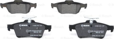 BOSCH 0 986 494 127 - Тормозные колодки, дисковые, комплект www.autospares.lv