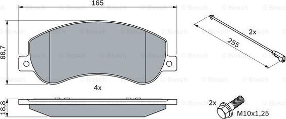 BOSCH 0 986 494 170 - Bremžu uzliku kompl., Disku bremzes www.autospares.lv