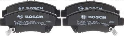 BOSCH 0 986 494 896 - Brake Pad Set, disc brake www.autospares.lv