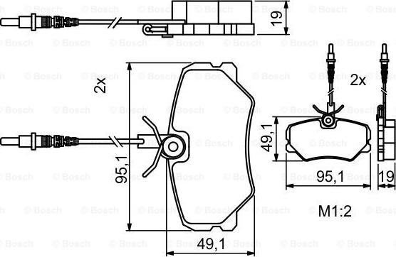 BOSCH 0 986 494 849 - Bremžu uzliku kompl., Disku bremzes autospares.lv