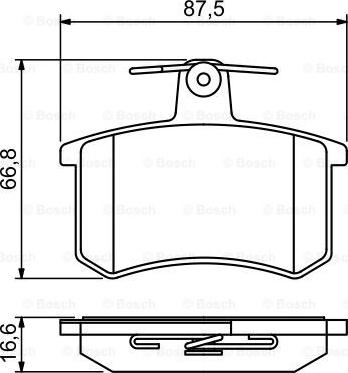 BOSCH 0 986 494 846 - Bremžu uzliku kompl., Disku bremzes www.autospares.lv