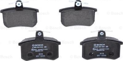 BOSCH 0 986 494 846 - Bremžu uzliku kompl., Disku bremzes www.autospares.lv