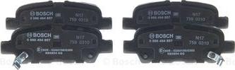 BOSCH 0 986 494 857 - Тормозные колодки, дисковые, комплект www.autospares.lv