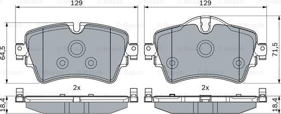 BOSCH 0 986 494 809 - Bremžu uzliku kompl., Disku bremzes www.autospares.lv