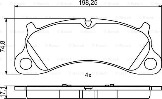 BOSCH 0 986 494 806 - Bremžu uzliku kompl., Disku bremzes www.autospares.lv