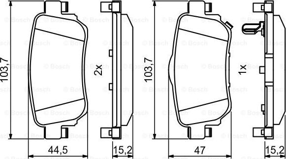 BOSCH 0 986 494 816 - Bremžu uzliku kompl., Disku bremzes www.autospares.lv