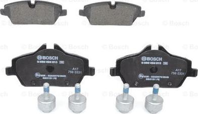 BOSCH 0 986 494 813 - Bremžu uzliku kompl., Disku bremzes autospares.lv