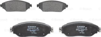 BOSCH 0 986 494 817 - Bremžu uzliku kompl., Disku bremzes www.autospares.lv