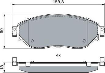 BOSCH 0 986 494 817 - Bremžu uzliku kompl., Disku bremzes www.autospares.lv