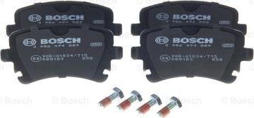 BOSCH 0 986 494 889 - Тормозные колодки, дисковые, комплект www.autospares.lv