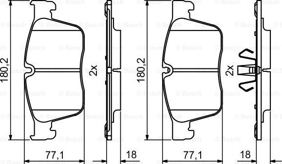 BOSCH 0 986 494 829 - Bremžu uzliku kompl., Disku bremzes www.autospares.lv