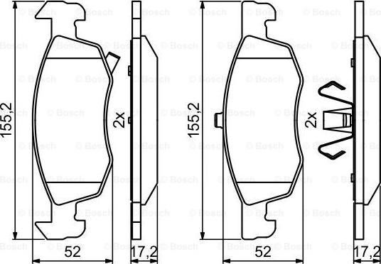 BOSCH 0 986 494 824 - Bremžu uzliku kompl., Disku bremzes www.autospares.lv