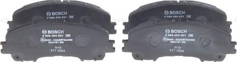 BOSCH 0 986 494 821 - Bremžu uzliku kompl., Disku bremzes www.autospares.lv