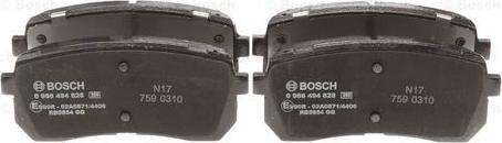 BOSCH 0 986 494 828 - Bremžu uzliku kompl., Disku bremzes www.autospares.lv