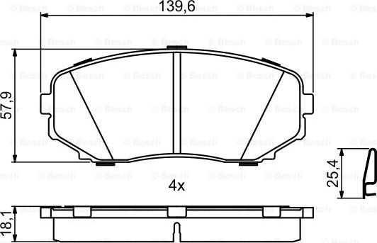 BOSCH 0 986 494 879 - Brake Pad Set, disc brake www.autospares.lv