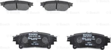 BOSCH 0 986 494 873 - Bremžu uzliku kompl., Disku bremzes www.autospares.lv