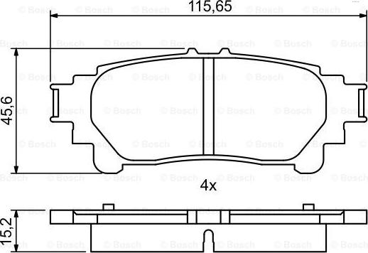 BOSCH 0 986 494 873 - Bremžu uzliku kompl., Disku bremzes www.autospares.lv