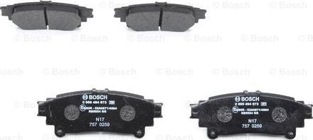 BOSCH 0 986 494 873 - Bremžu uzliku kompl., Disku bremzes autospares.lv