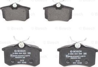 BOSCH 0 986 494 399 - Bremžu uzliku kompl., Disku bremzes www.autospares.lv