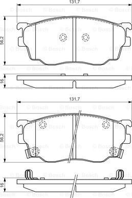 BOSCH 0 986 494 394 - Bremžu uzliku kompl., Disku bremzes www.autospares.lv