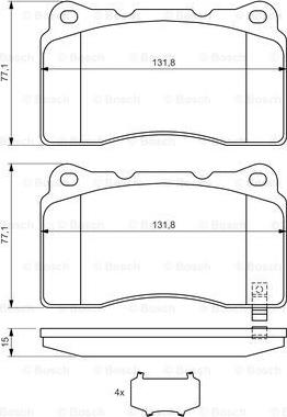 BOSCH 0 986 494 395 - Bremžu uzliku kompl., Disku bremzes www.autospares.lv