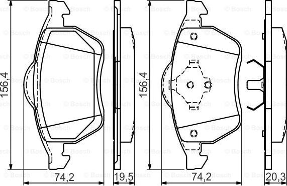 BOSCH 0 986 494 390 - Brake Pad Set, disc brake www.autospares.lv