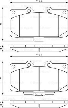 BOSCH 0 986 494 398 - Bremžu uzliku kompl., Disku bremzes www.autospares.lv