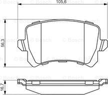 BOSCH 0 986 494 344 - Brake Pad Set, disc brake www.autospares.lv