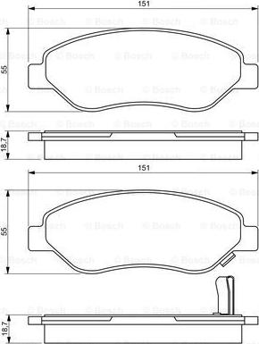 BOSCH 0 986 494 345 - Тормозные колодки, дисковые, комплект www.autospares.lv